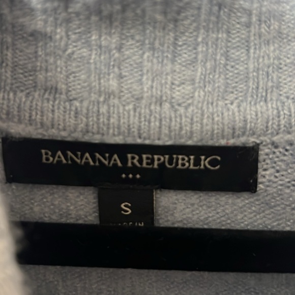 Banana republic long blue cowl, neck sweater size small - Picture 2 of 3